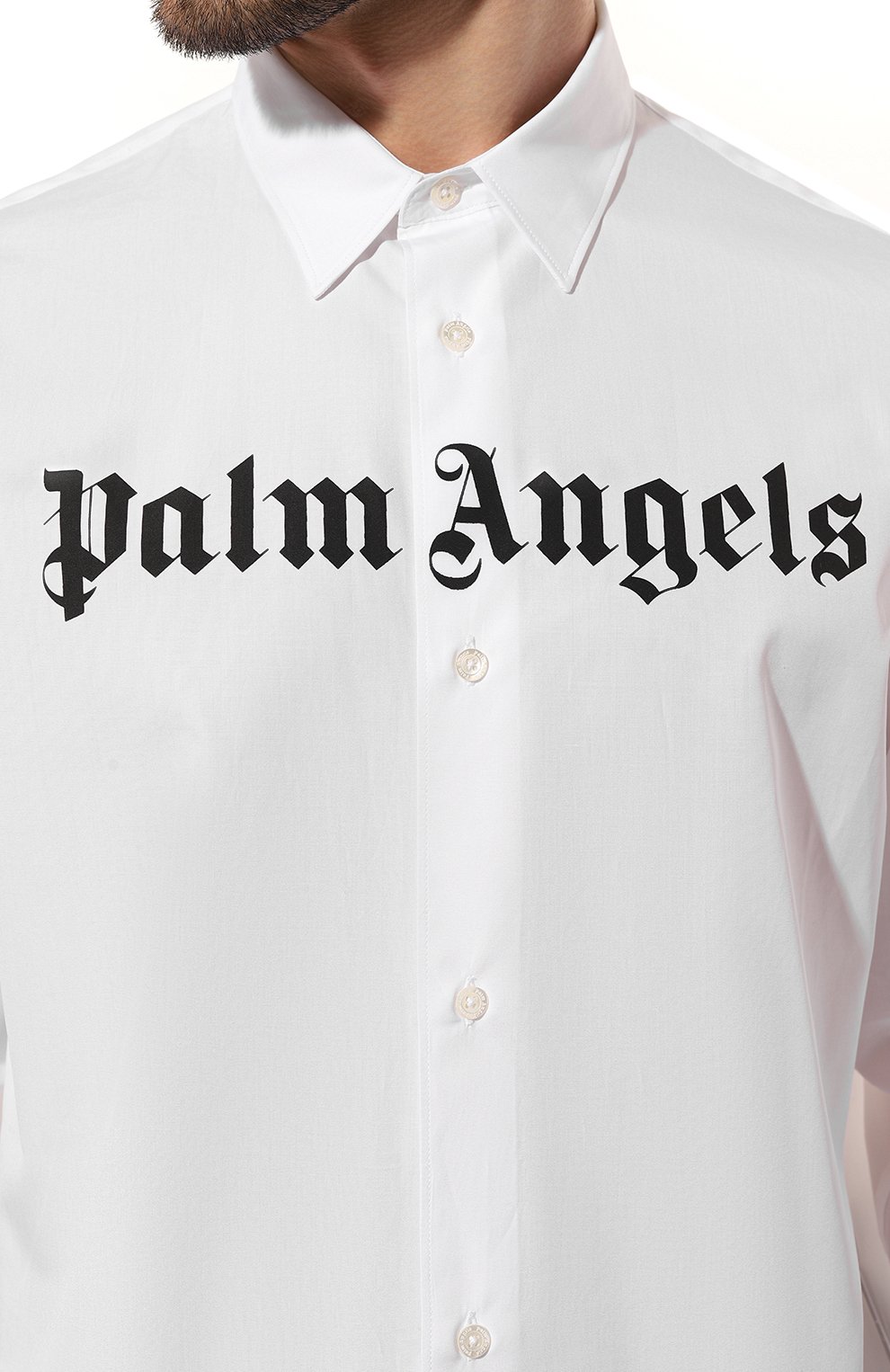 Хлопковая рубашка PALM ANGELS, арт. PMGA099C99FAB0010110, фото 5
