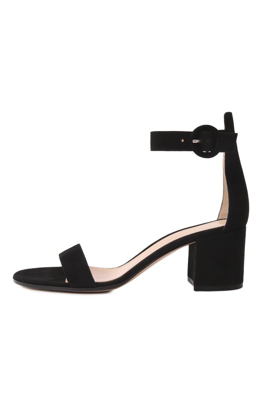 Замшевые босоножки Versilia 60 Gianvito Rossi G60357.60RIC.CAMNER0 Чёрный  G60357.60RIC.CAMNER0 Фото 4