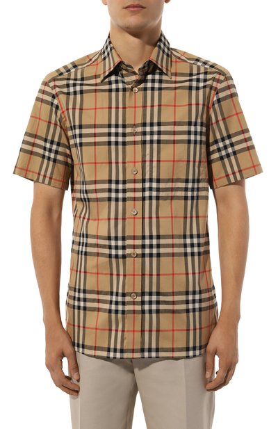 Хлопковая рубашка BURBERRY бежевого цвета по цене 61550 руб., арт. 8079587/146513, фото 3 Хлопковая рубашка BURBERRY, арт. 8079587/146513, фото 3