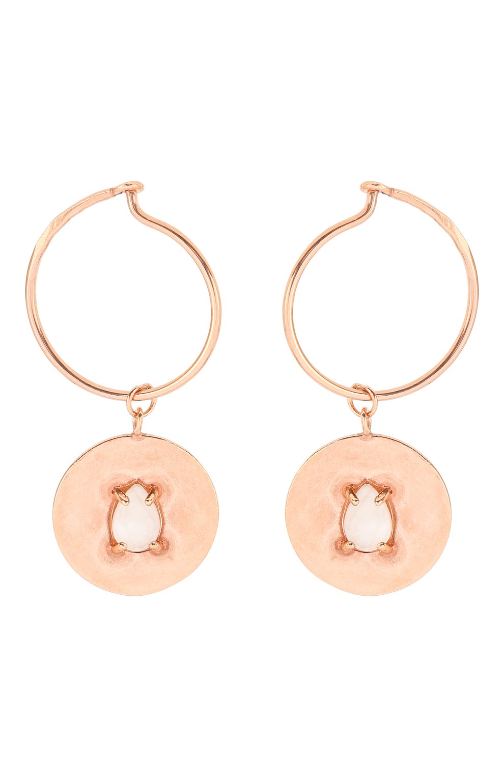 Серьги с розовым кварцем: телец MOONKA, арт. in-er-qrz, фото 1