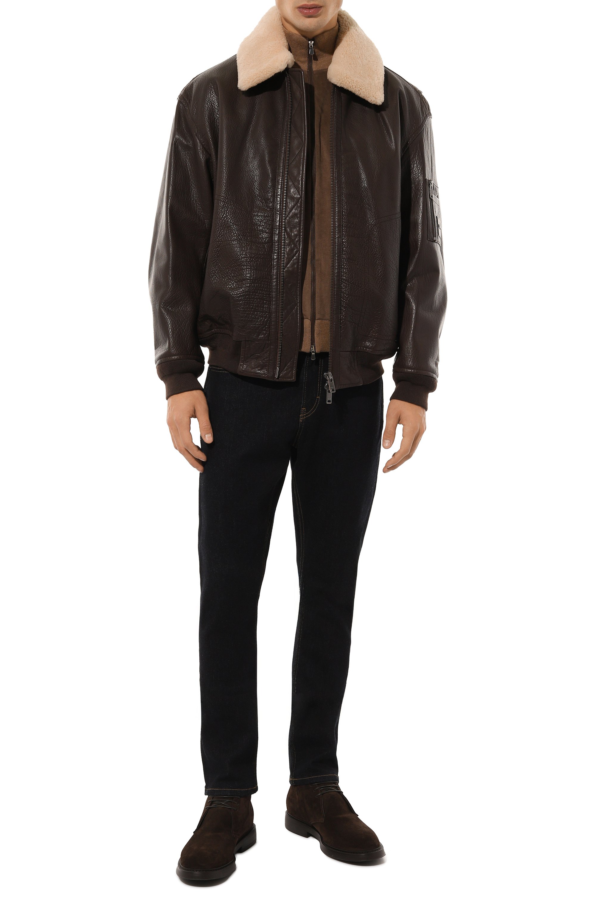 Кожаный бомбер BOSS ORANGE, арт. 50522930, фото 2