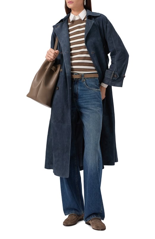 Кашемировый пуловер Brunello Cucinelli M12205920P Коричневый  M12205920P Фото 2