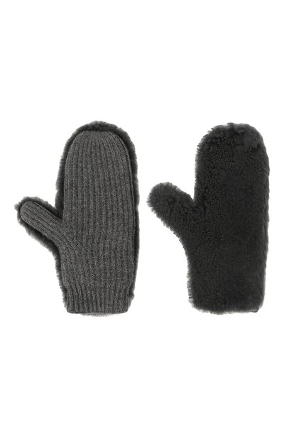 Варежки из шерсти и овчины YVES SALOMON, арт. 23WAA508XXMACL, фото 3