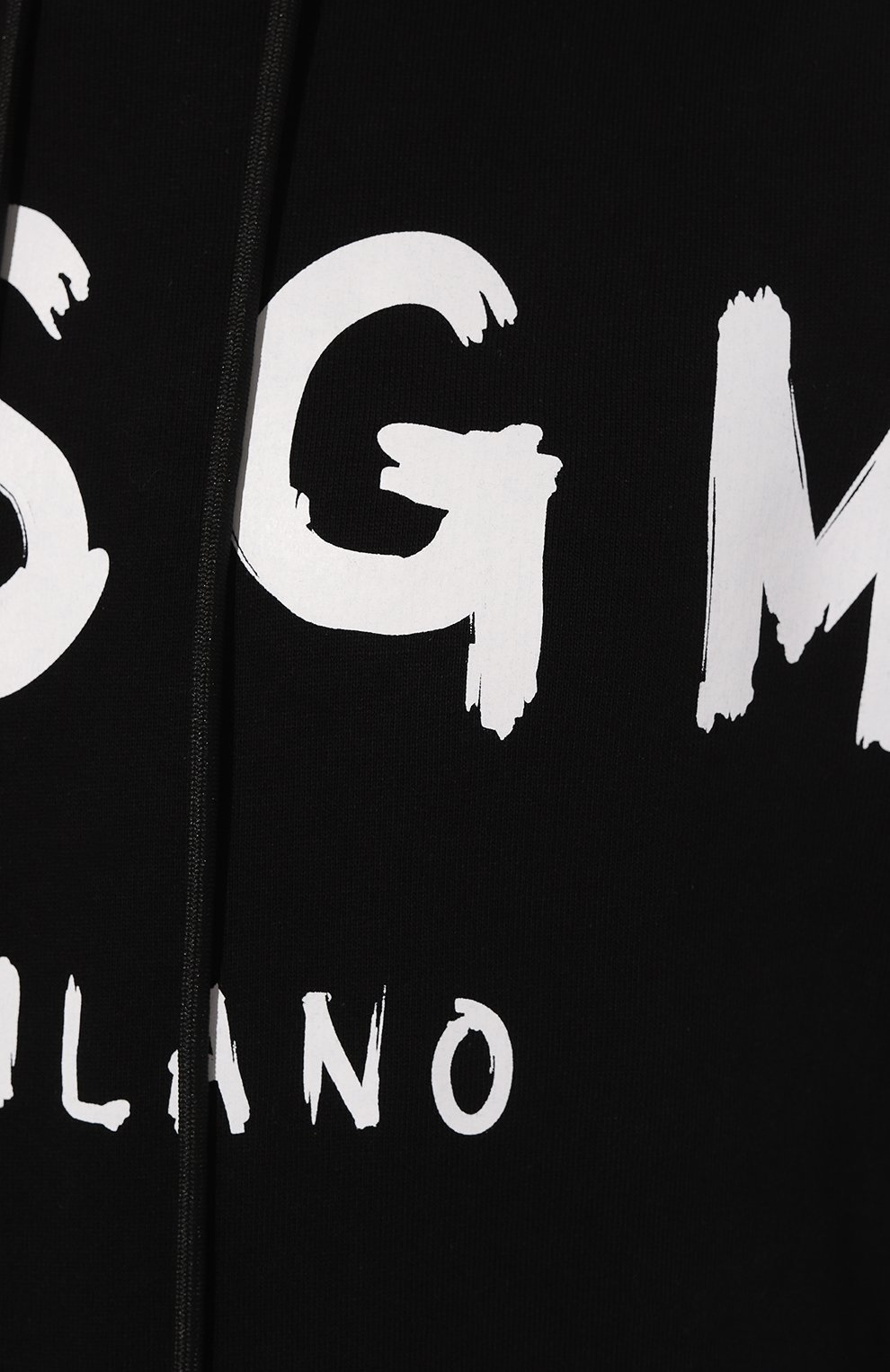 Хлопковое худи MSGM черного цвета по цене 18750 руб., арт. 2000MDM515 200000, фото 5 Хлопковое худи MSGM, арт. 2000MDM515 200000, фото 5