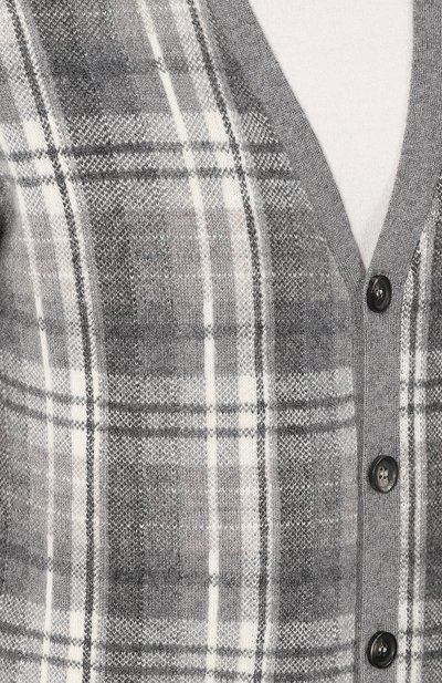 Кашемировый кардиган на пуговицах с v-образным вырезом RALPH LAUREN, арт. 790706385, фото 5