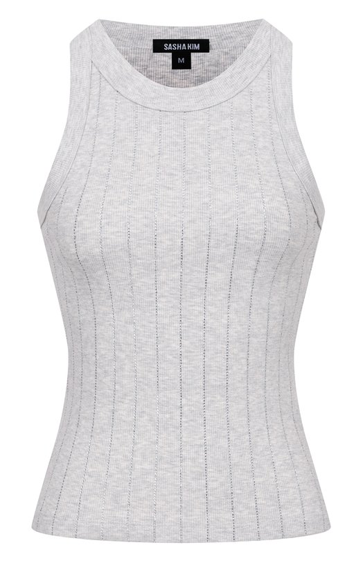 Хлопковый топ Sasha Kim SK-00001771 Серый SK-00001771