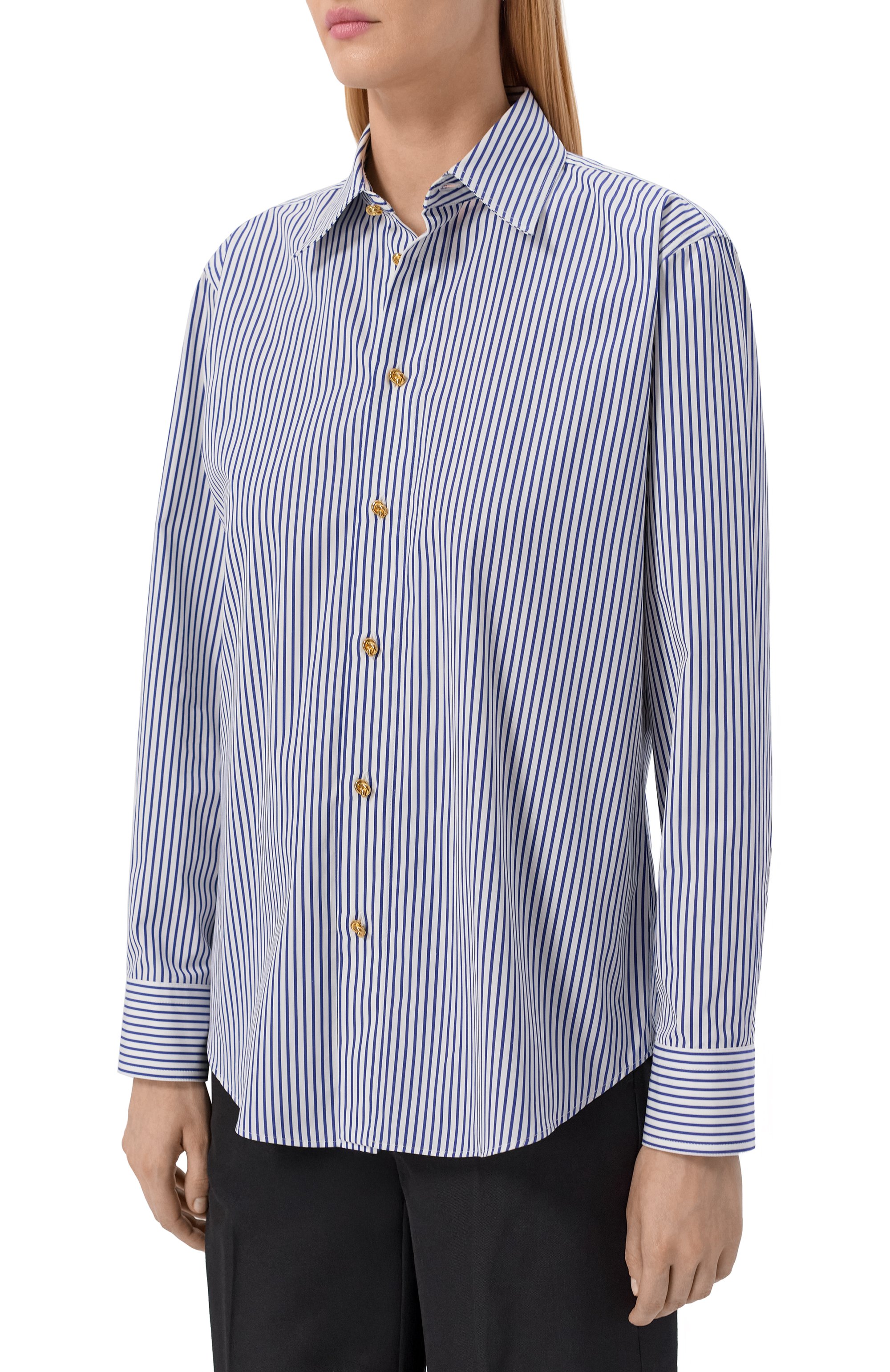 Хлопковая рубашка BOTTEGA VENETA, арт. 838420/V2FB0, фото 3