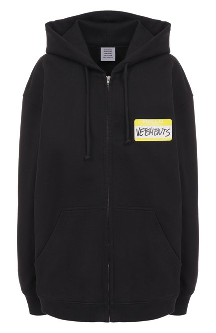Мужского хлопковая толстовка VETEMENTS, арт. UA53HD200B/1606 HEAVY M0LLET0N