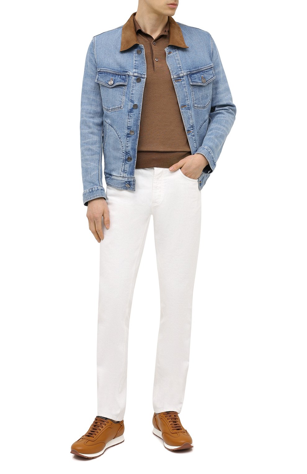 Кожаные кроссовки BRIONI, арт. QHI90L/P9726, фото 2