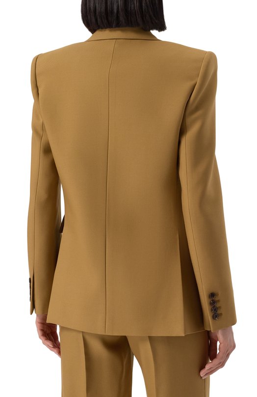 Шерстяной жакет Chloé CHC25SVE04299 Бежевый  CHC25SVE04299 Фото 4
