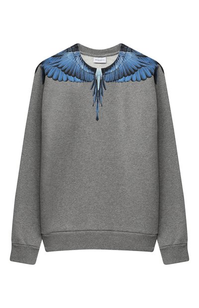 Хлопковый свитшот MARCELO BURLON KIDS OF MILAN серого цвета по цене 19950 руб., арт. 20I/B/MB/2008/0020/8-14Y, фото 1 Хлопковый свитшот MARCELO BURLON KIDS OF MILAN, арт. 20I/B/MB/2008/0020/8-14Y, фото 1