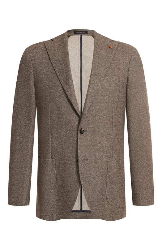 Пиджак из шерсти и хлопка Sartoria Latorre JD74/JI130 Коричневый JD74/JI130