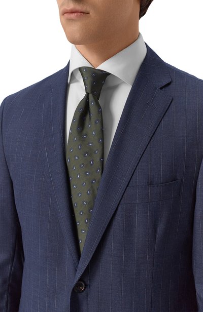 Шелковый галстук CORNELIANI темно-зеленого цвета по цене 27900 руб., арт. 28U302/2A20310, фото 2 Шелковый галстук CORNELIANI, арт. 28U302/2A20310, фото 2
