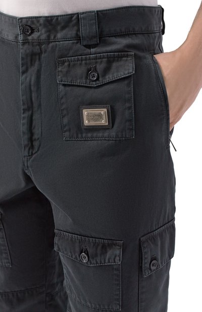 Хлопковые джоггеры DOLCE & GABBANA черного цвета по цене 139500 руб., арт. GV1VHT/G80V3, фото 5 Хлопковые джоггеры DOLCE & GABBANA, арт. GV1VHT/G80V3, фото 5