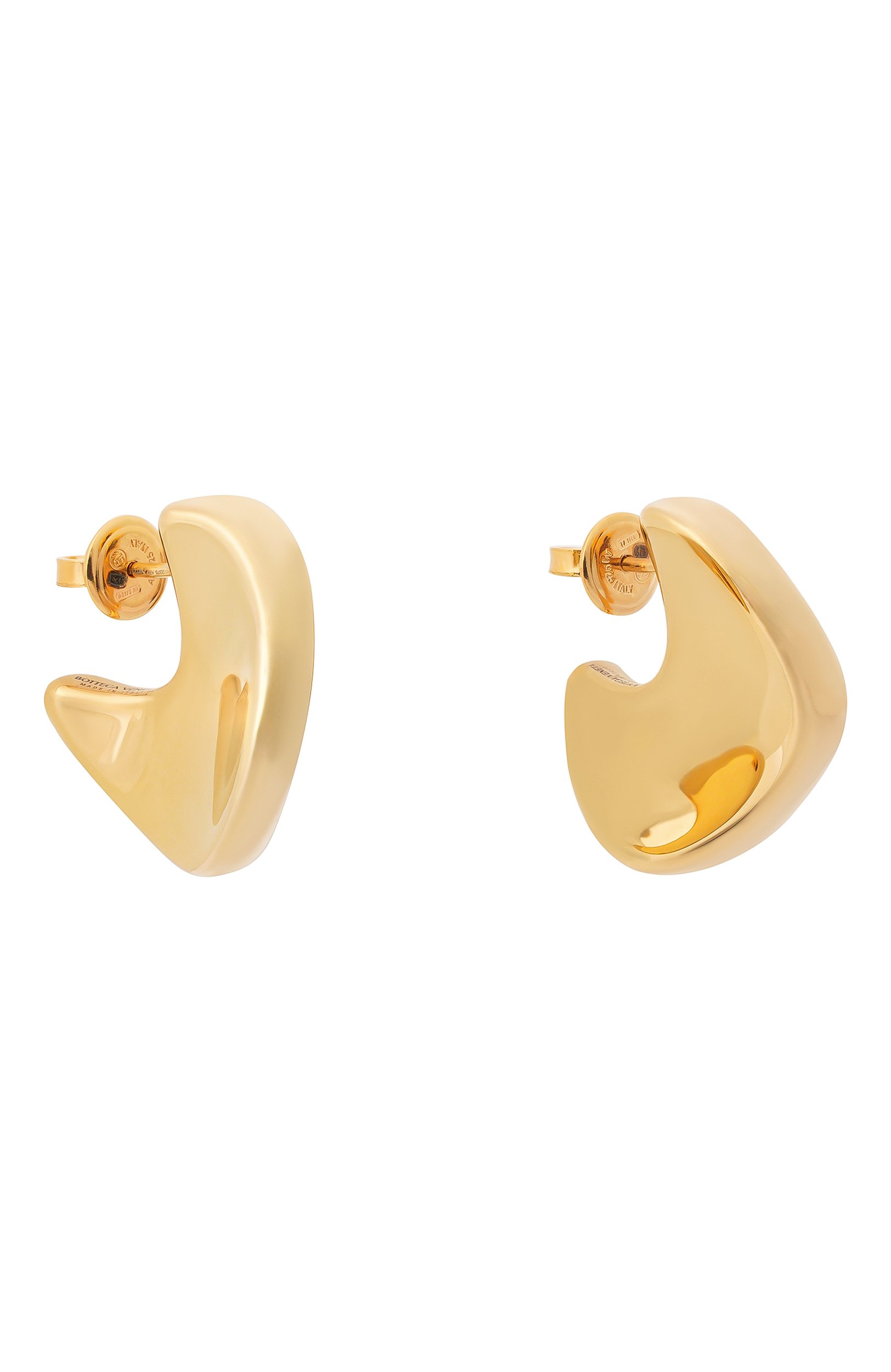 Серьги BOTTEGA VENETA золотого цвета по цене 99500 руб., арт. 876606/VAHU0, фото 3 Серьги BOTTEGA VENETA, арт. 876606/VAHU0, фото 3