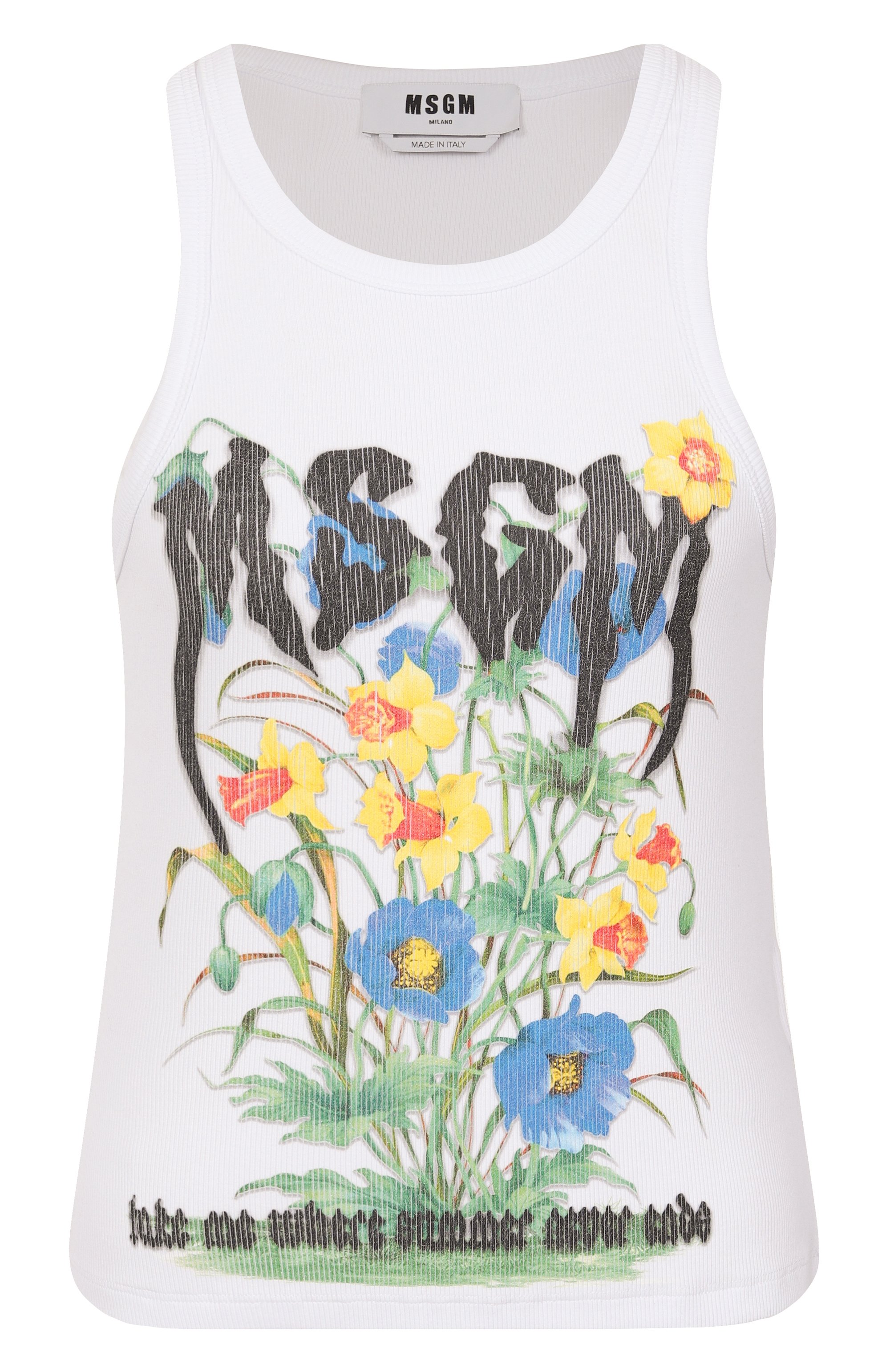 Хлопковая майка MSGM, арт. 3842MDT82 257120/257120, фото 1