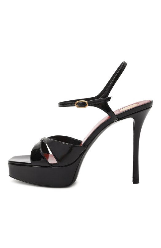 Лакированные босоножки Debbie 110 Saint Laurent 820579/1TV00 Чёрный  820579/1TV00 Фото 4