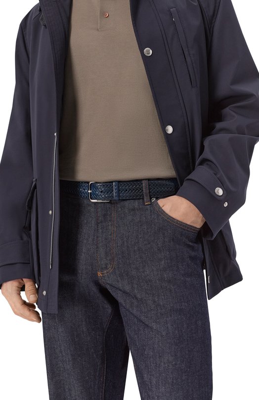 Кожаный ремень BOSS 50560430 Синий  50560430 Фото 2