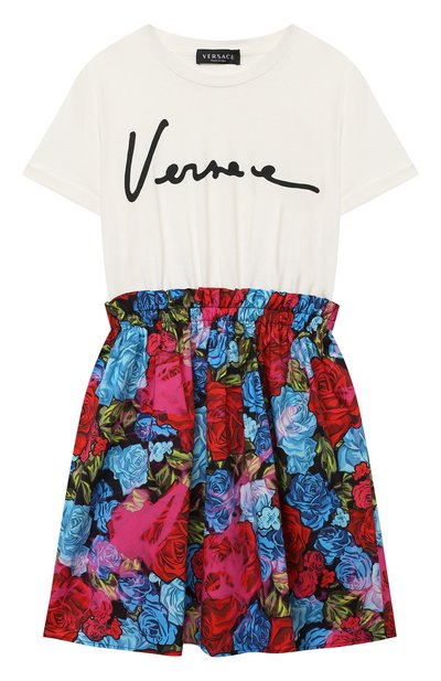 Хлопковое платье VERSACE, арт. YC000414/YA00079/8A-14A, фото 1
