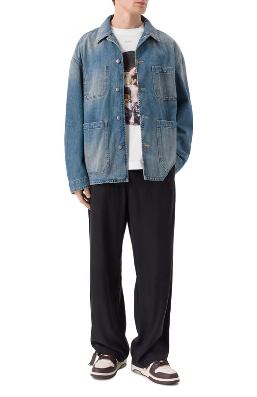 Хлопковая футболка Off-White 0MAA120F25JER00R Белый  0MAA120F25JER00R Фото 2