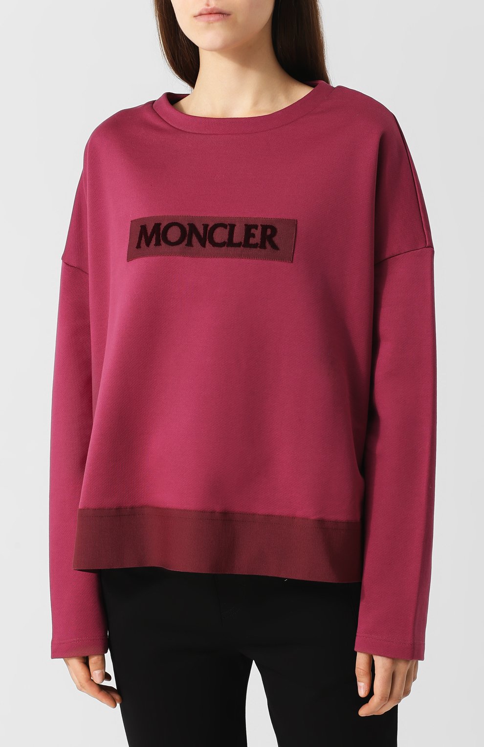 Хлопковый пуловер с логотипом бренда MONCLER, арт. D2-093-80545-00-809BE, фото 3