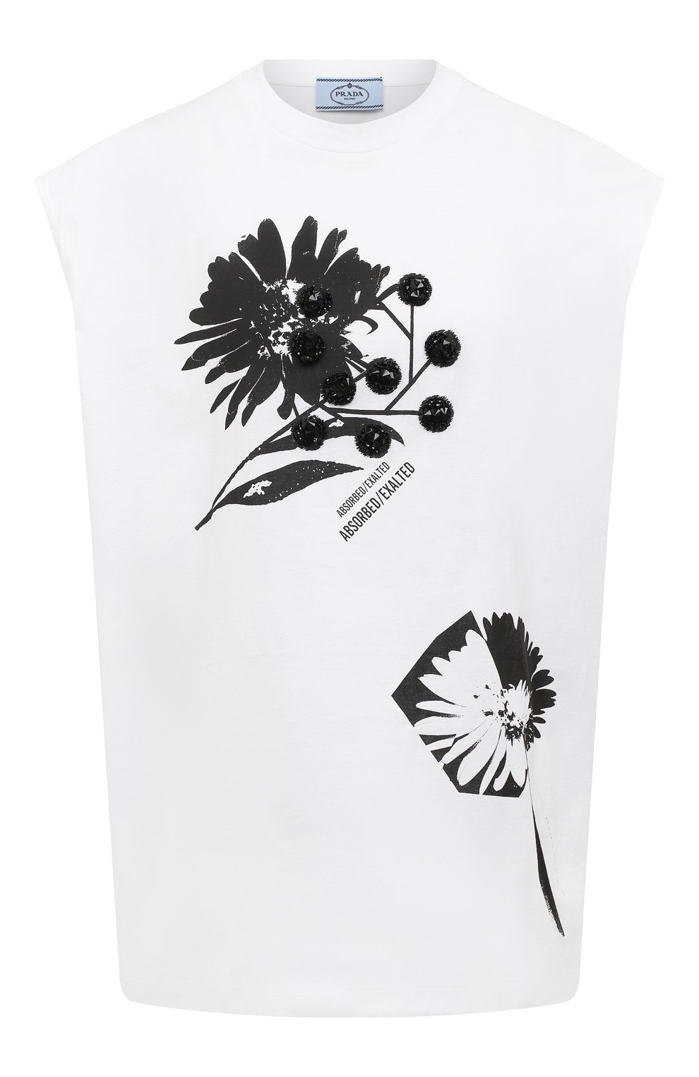 Хлопковая футболка PRADA, арт. 3556AR-1YSP-F0964-211, фото 1