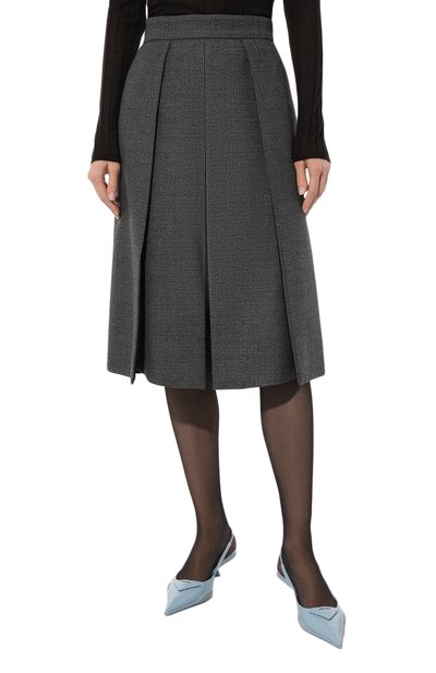 Шерстяная юбка PRADA, арт. P112T-LJH-F0480-212, фото 3