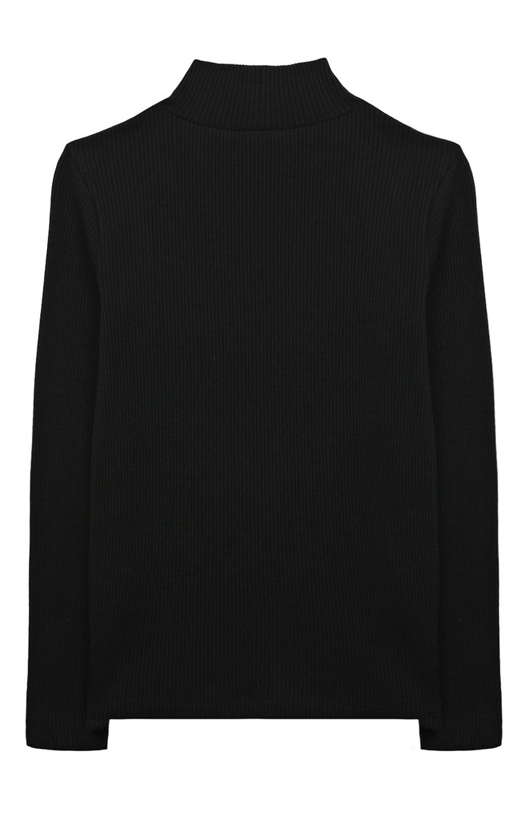 Детская шерстяная водолазка BALMAIN черного цвета, арт. BT9Q00 | Фото 2 (Материал внешний: Шерсть; Рукава: Длинные; Кросс-КТ: водолазка; Автоматизация состава: Проставлено; Автоматизация ТО: Проставлено)
