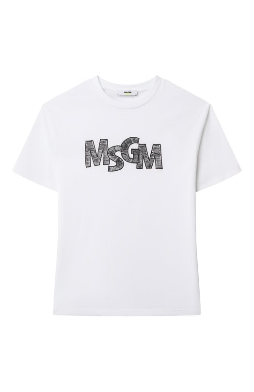 

Хлопковая футболка MSGM kids, Белый