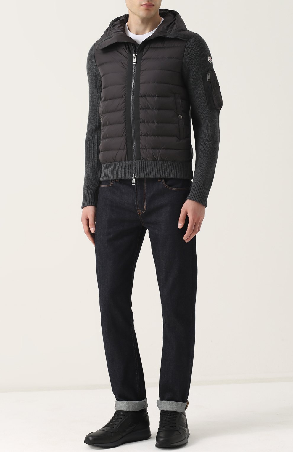 Шерстяной кардиган на молнии с пуховой отделкой MONCLER, арт. C2-091-94028-00-94789, фото 2