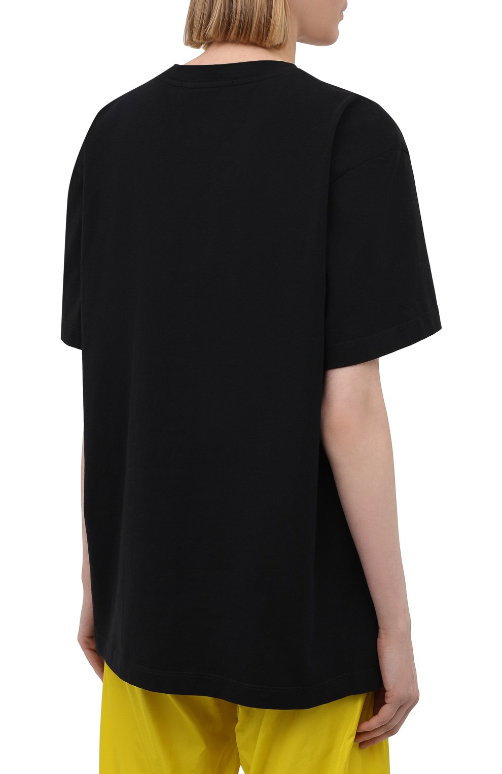Хлопковая футболка MSGM черного цвета по цене 19450 руб., арт. 3042MDM198 217498, фото 4 Хлопковая футболка MSGM, арт. 3042MDM198 217498, фото 4