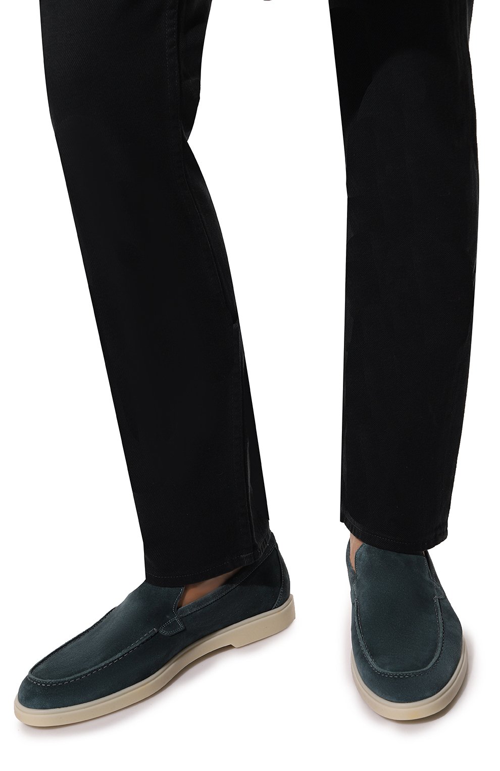 Замшевые лоферы SANTONI, арт. MGYG15996TICBSVUU40, фото 3