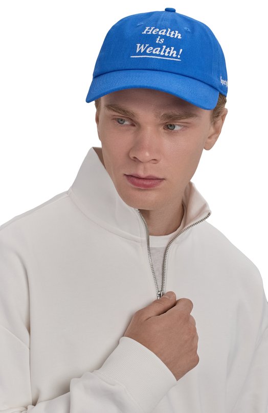 Хлопковая бейсболка Sporty and Rich AC040622006BL67 Синий  AC040622006BL67 Фото 2