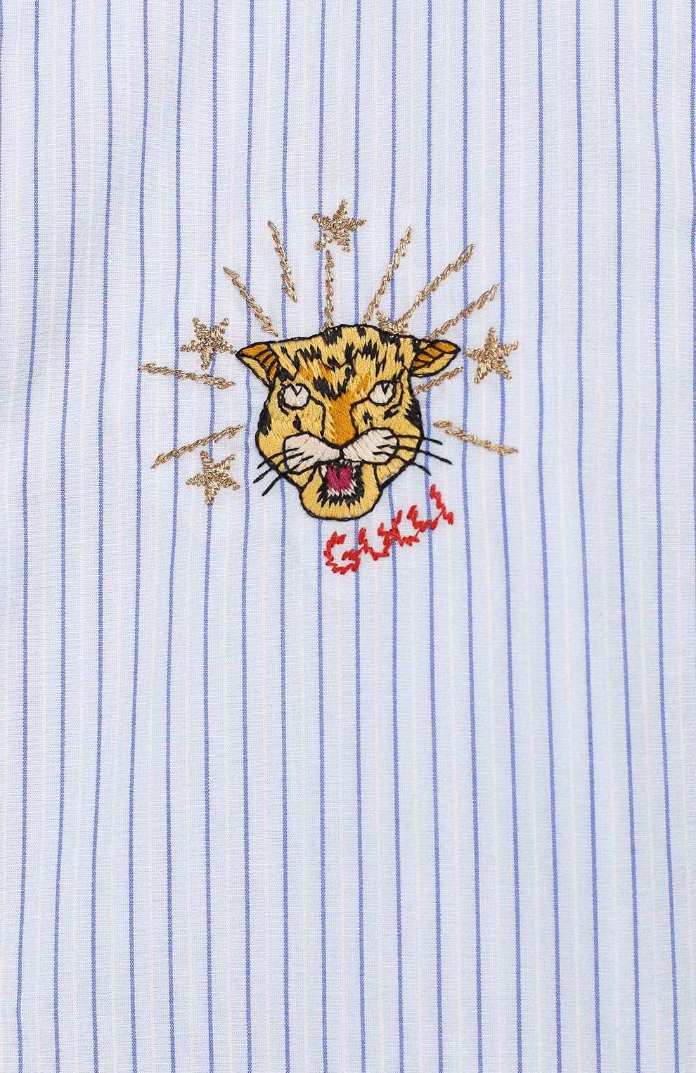 Хлопковая рубашка GUCCI голубого цвета по цене 39950 руб., арт. 574512/XWAFF, фото 3 Хлопковая рубашка GUCCI, арт. 574512/XWAFF, фото 3