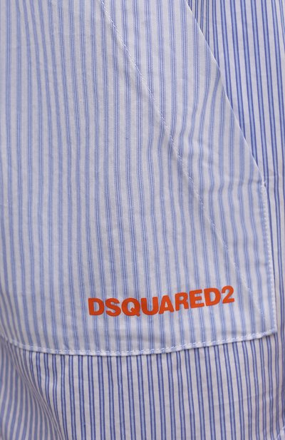 Хлопковые шорты DSQUARED2 голубого цвета по цене 39950 руб., арт. S75MU0397/S54392, фото 5 Хлопковые шорты DSQUARED2, арт. S75MU0397/S54392, фото 5