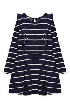 Детское платье POLO RALPH LAUREN синего цвета, арт. 311850665 | Фото 1 (Р�укава: Длинные; Случай: Повседневный; Материал внешний: Синтетический материал; Региональные ограничения белый список (Axapta Mercury): RU; Девочки Кросс-КТ: Платье-одежда; Ростовка одежда: 3 года | 98 см, 4 года | 104 см)