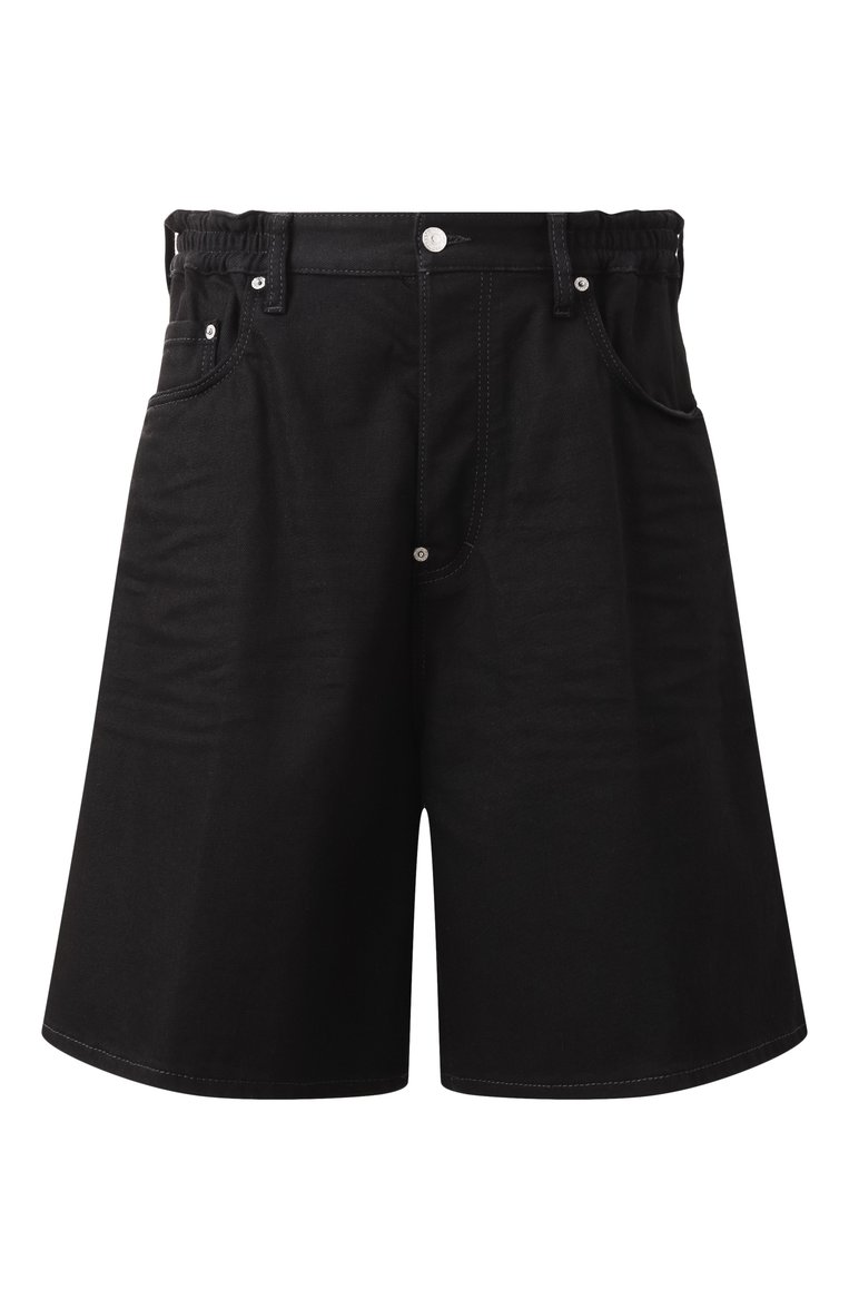 Мужские джинсовые шорты DSQUARED2 черного цвета, арт. S79MU0072/S30564 | Фото 1 (Длина Шорты М: Ниже колена; Материал внешний: Деним, Хлопок; Принт: Без принта; Кросс-КТ: Деним; Случай: Повседневный; Стили: Кэжуэл; Автоматизация ТО: Проставлено; Автоматизация состава: Проставлено)