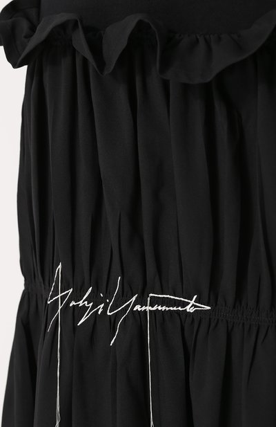 Платье-миди с длинным рукавом и драпировкой YOHJI YAMAMOTO, арт. FK-D17-909, фото 5