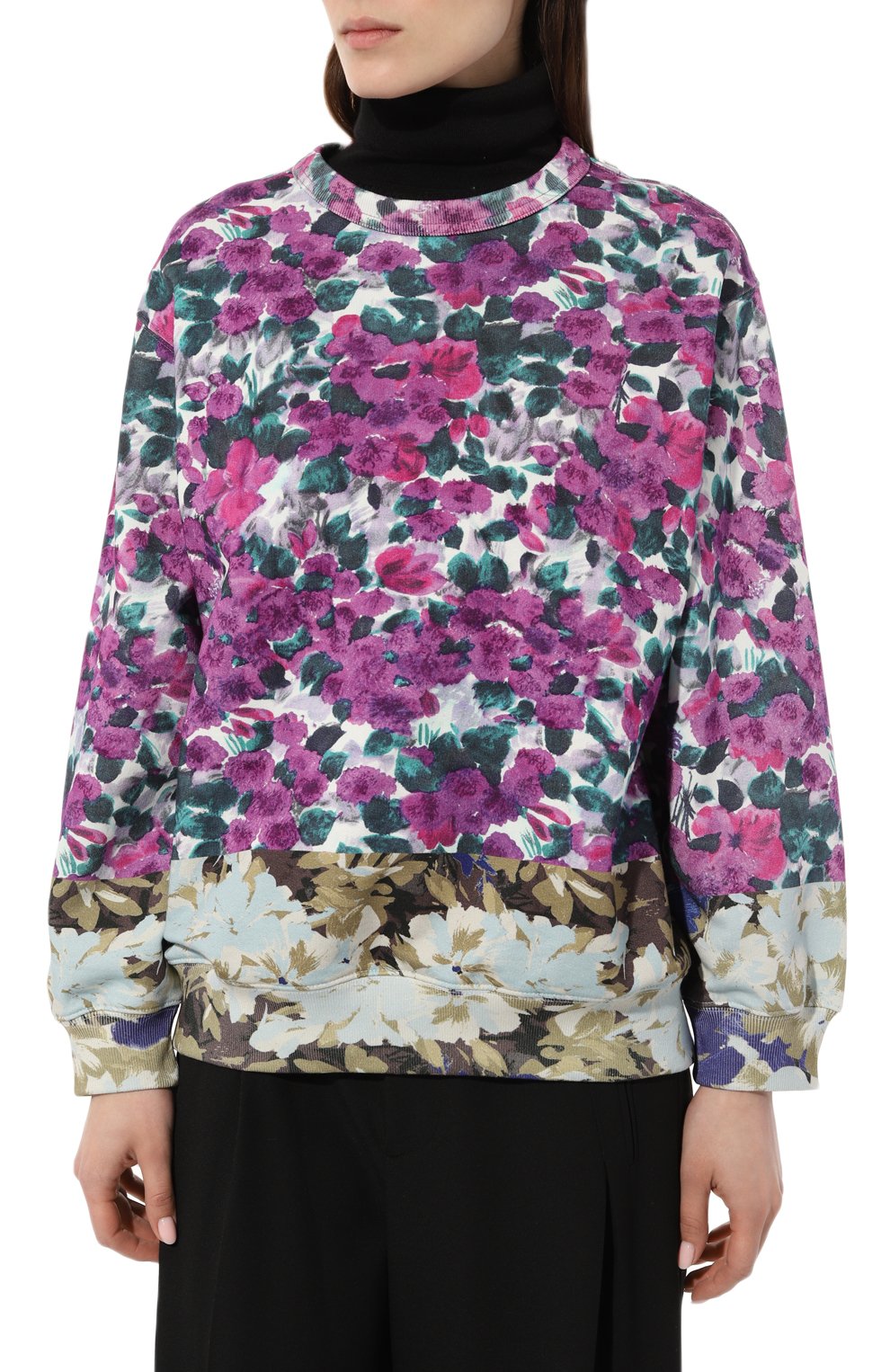 Хлопковый свитшот DRIES VAN NOTEN фуксия цвета по цене 47150 руб., арт. 231-011124-6632, фото 3 Хлопковый свитшот DRIES VAN NOTEN, арт. 231-011124-6632, фото 3