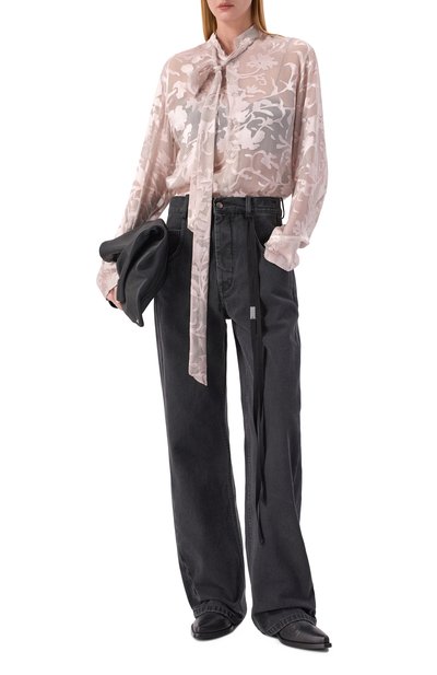 Блузка из вискозы ANN DEMEULEMEESTER светло-розового цвета по цене 127500 руб., арт. B0013768/FA715, фото 2 Блузка из вискозы ANN DEMEULEMEESTER, арт. B0013768/FA715, фото 2