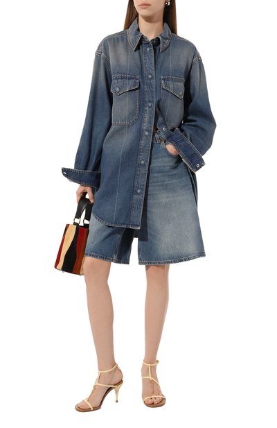 Джинсовые шорты HAIKURE синего цвета по цене 22400 руб., арт. HEW03329DF124L0833, фото 2 Джинсовые шорты HAIKURE, арт. HEW03329DF124L0833, фото 2