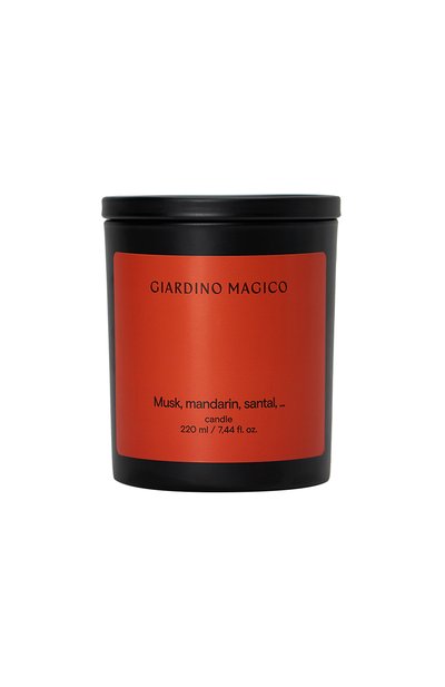 Парфюмированная свеча musk, mandarin, santal (220ml) GIARDINO MAGICO, арт. 4640200325082, фото 1