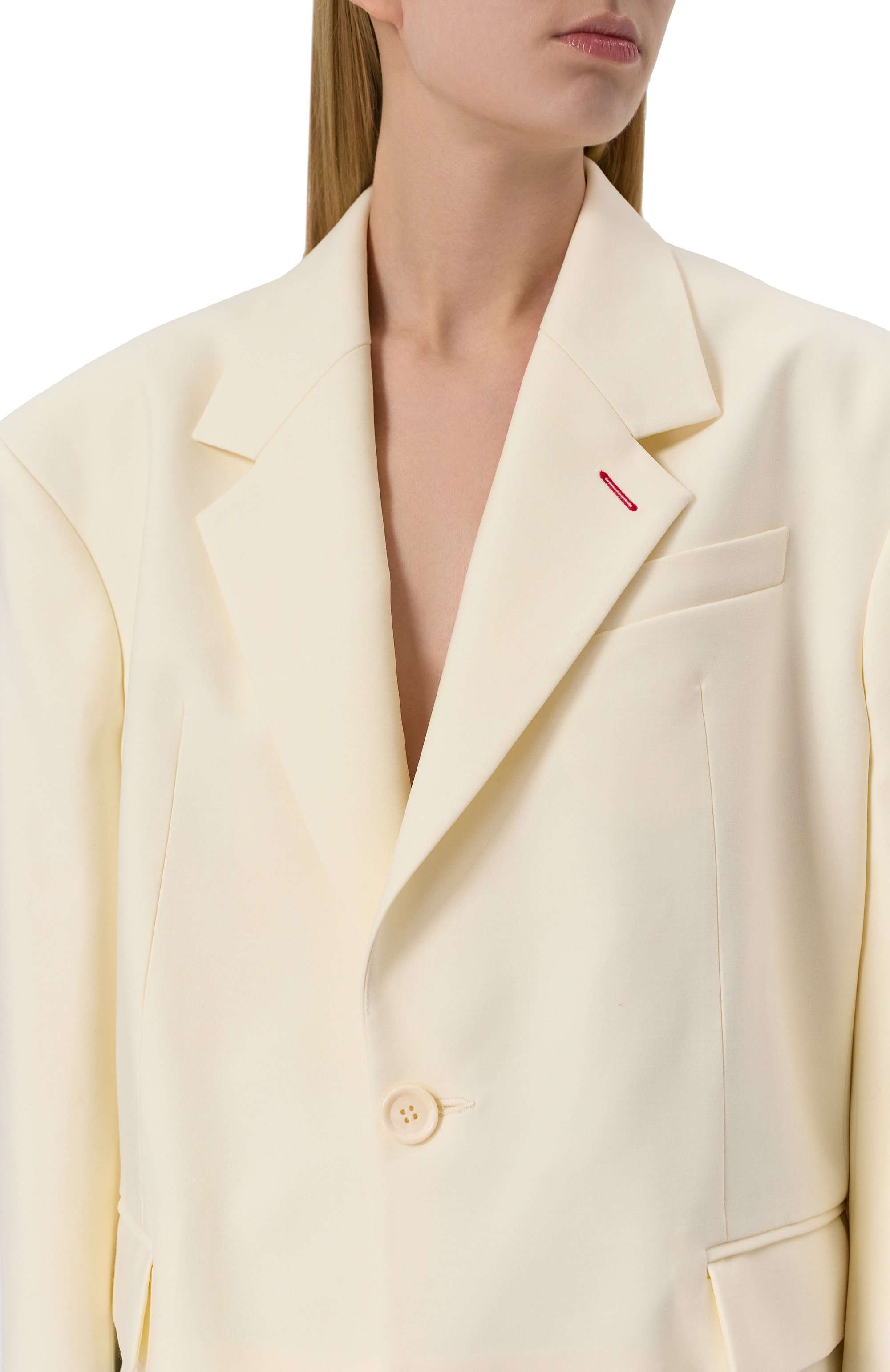 Шерстяной жакет PERVERT кремового цвета по цене 80000 руб., арт. PE24/JA05/52-08, фото 5 Шерстяной жакет PERVERT, арт. PE24/JA05/52-08, фото 5