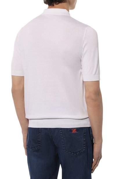 Поло из шелка и хлопка ZILLI, арт. MBZ-PZ062-CHEK1/MC01, фото 4