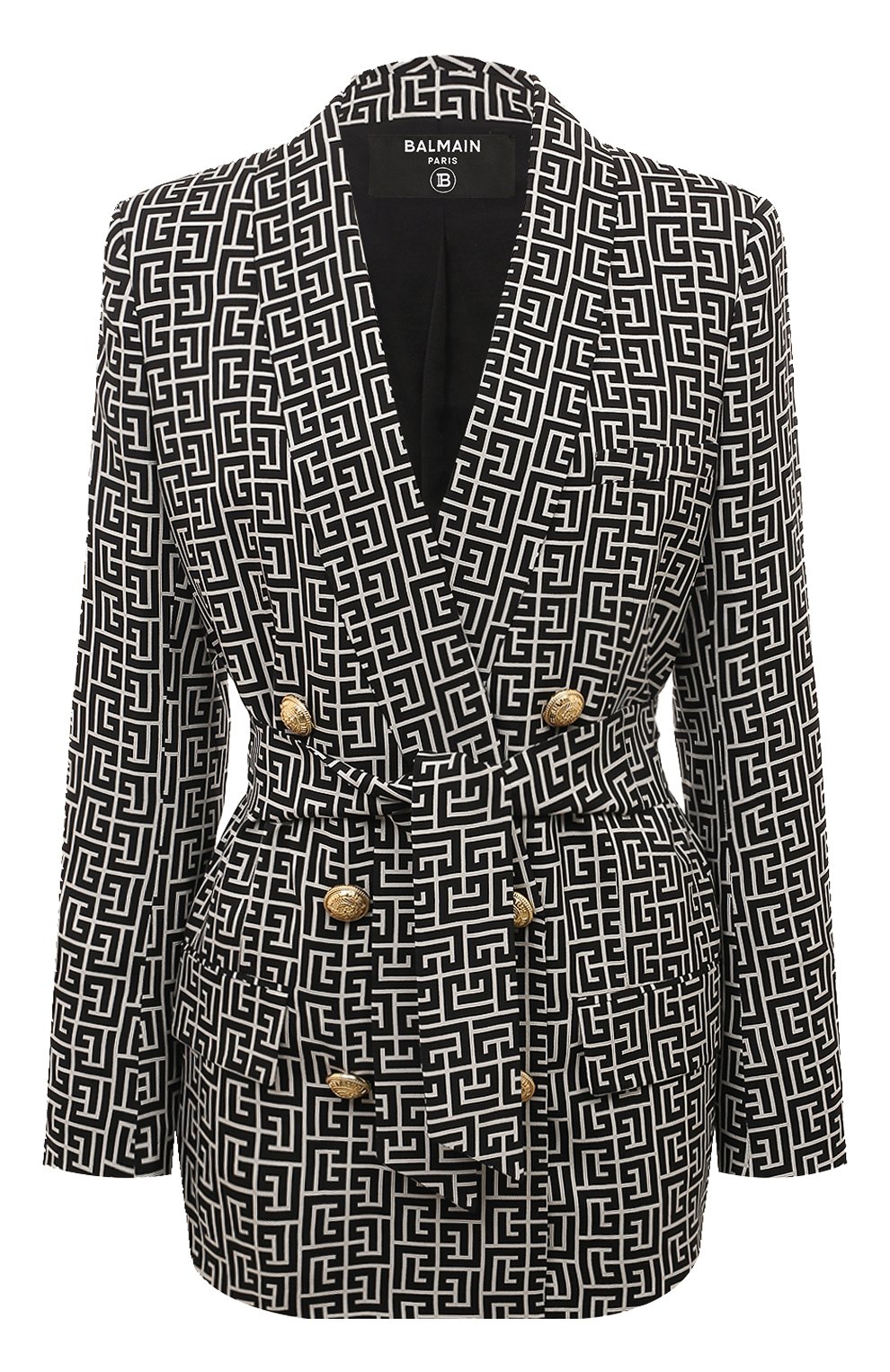 Жакет BALMAIN черно-белого цвета по цене 313500 руб., арт. AF0SG091VD23, фото 1 Жакет BALMAIN, арт. AF0SG091VD23, фото 1