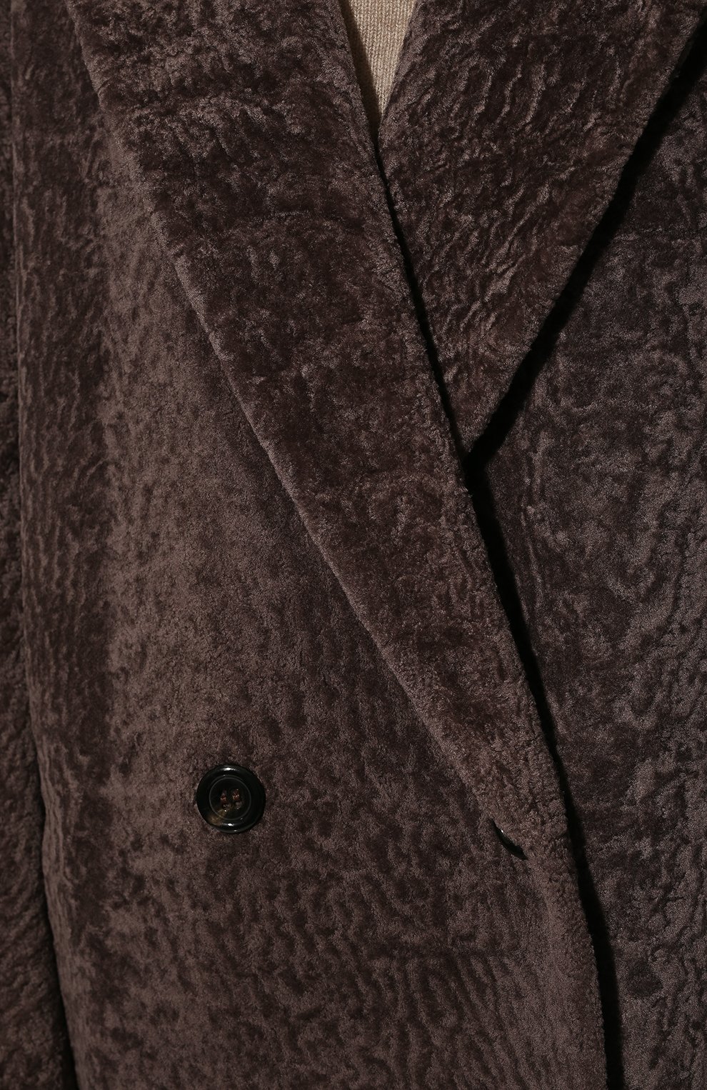 Шуба из овчины MASLOV коричневого цвета по цене 220000 руб., арт. F008, фото 5 Шуба из овчины MASLOV, арт. F008, фото 5