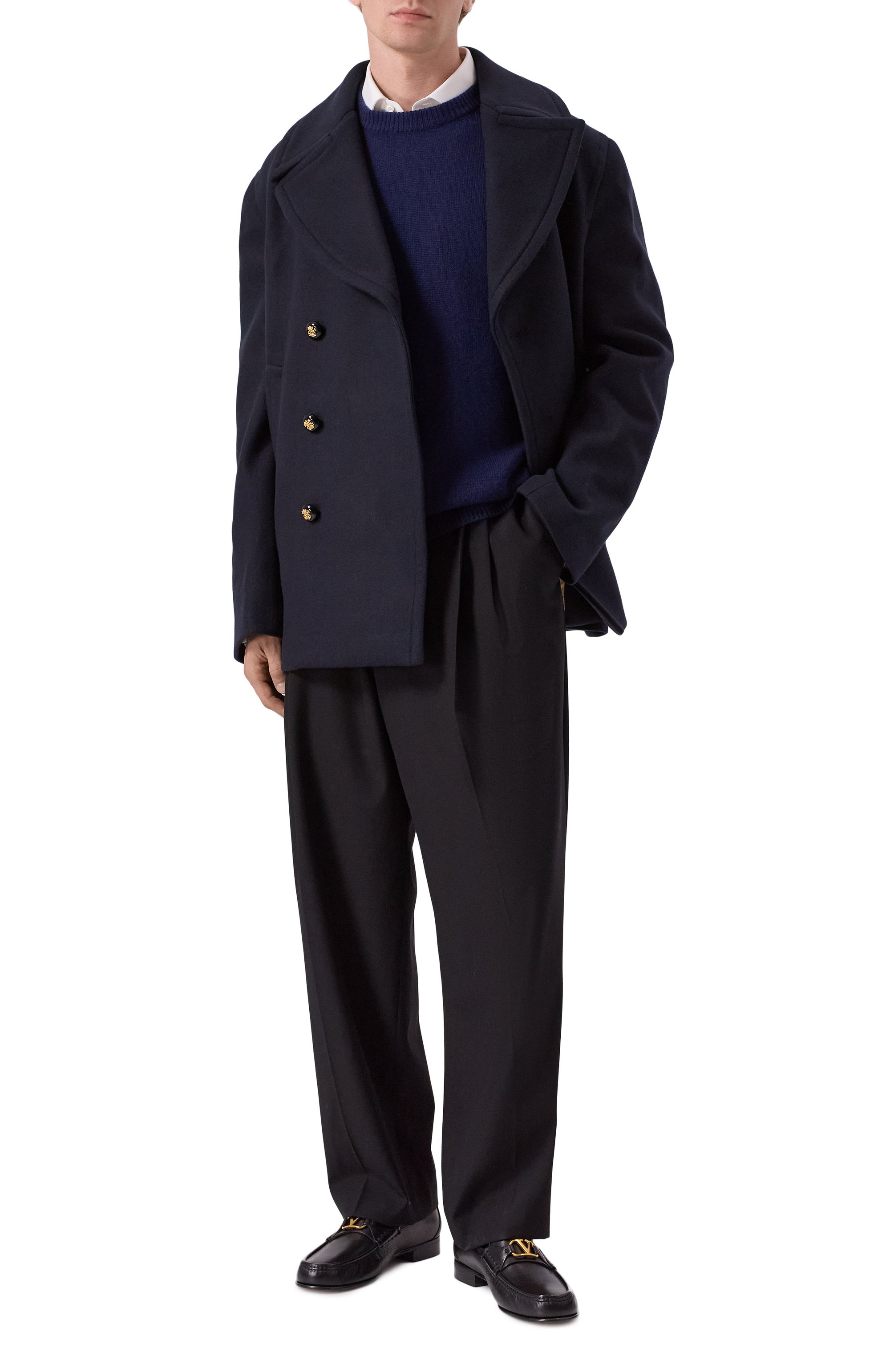 Кожаные лоферы vlogo signature VALENTINO, арт. 7Y2S0J68/MIL, фото 2