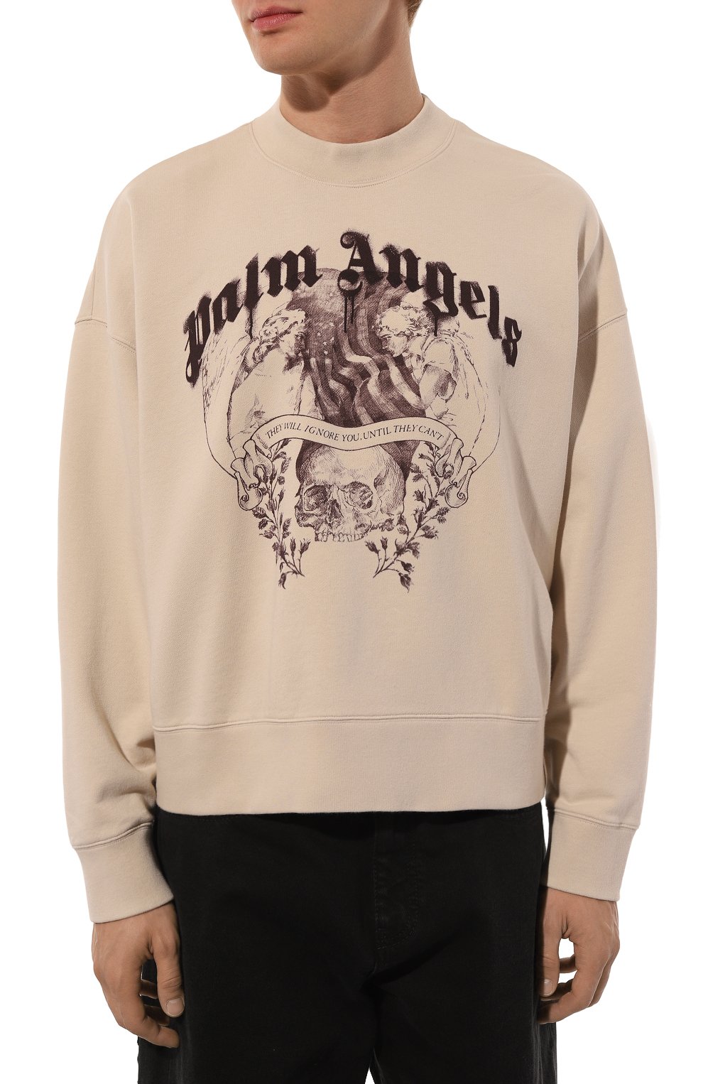 Хлопковый свитшот PALM ANGELS, арт. PMBA026F24FLE001, фото 3