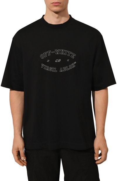 Хлопковая футболка OFF-WHITE, арт. 0MAA120F24JER00M, фото 3