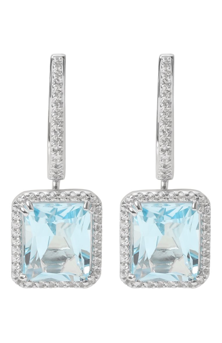 Женские серьги-багеты с голубыми топазами SECRETS JEWELRY светло-голубого цвета, арт. СБГТС0359 | Фото 1 (Региональные ограничения белый список (Axapta Mercury): Не проставлено; Нос: Не проставлено; Материал: Камень, Серебро)